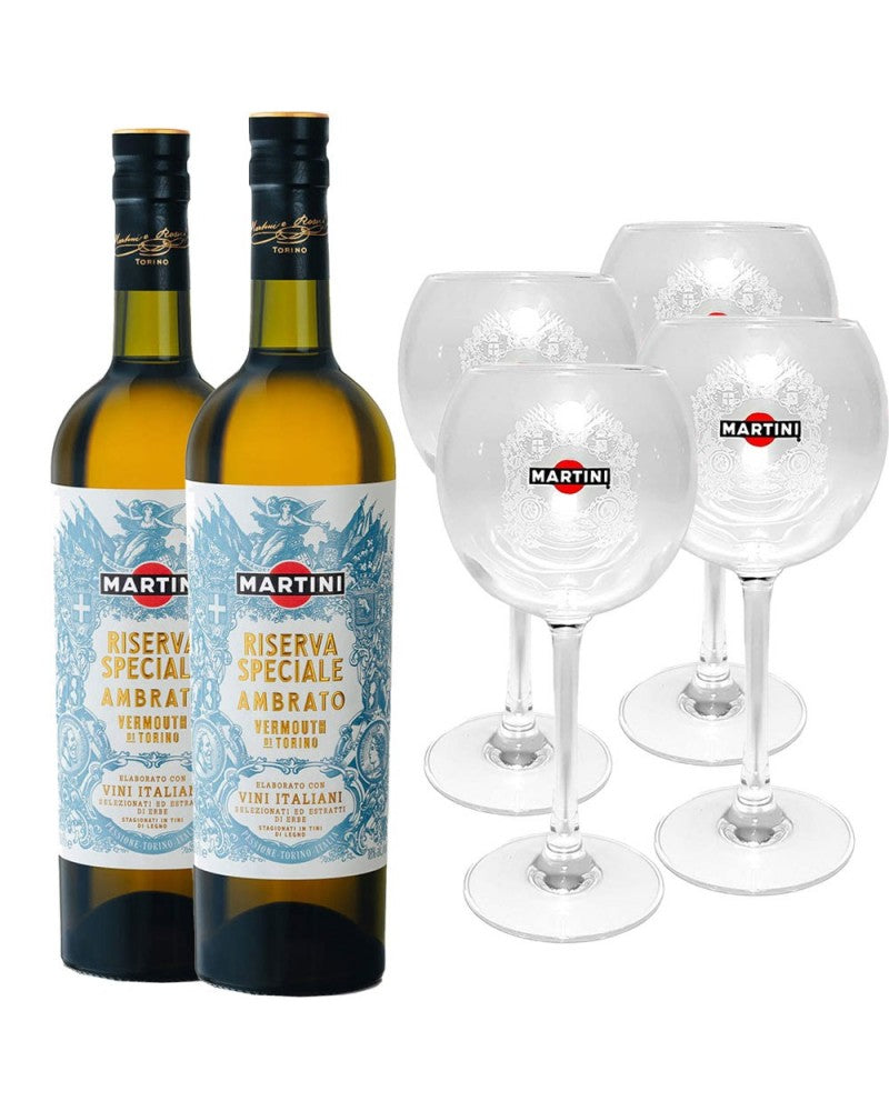 2 Martini Riserva Ambrato + 4 Copas de regalo