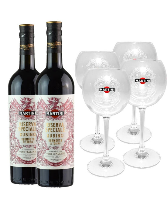 2 Martini Riserva Rubino + 4 Copas de regalo