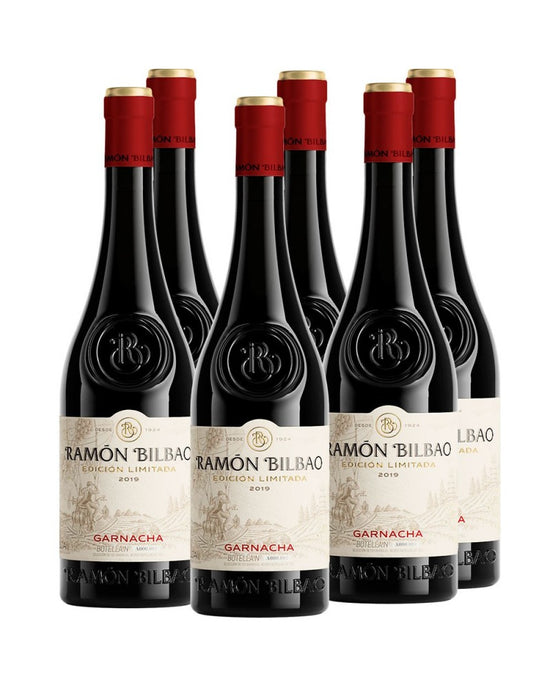 6 botellas Ramón Bilbao Garnacha + 6 Copas de Regalo