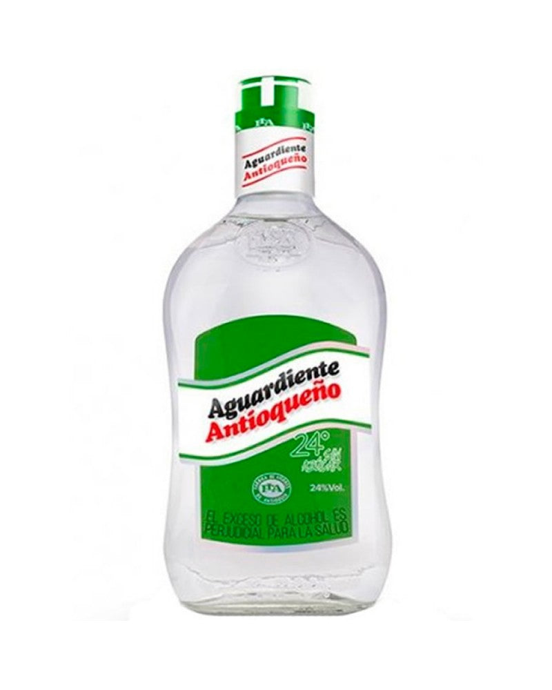 Aguardiente antioqueño sin Azúcar 24º Etiqueta Verde