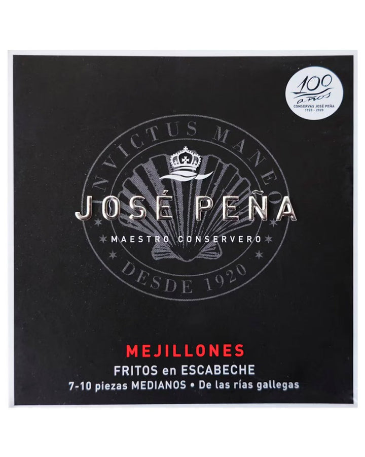 Mejillones Jose Peña Fritos Escabeche 7/10 Medianos Premium 110gr