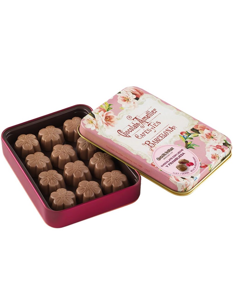 Amatller Bombones Flor Chocolate con leche y  Frambuesa 72gr.