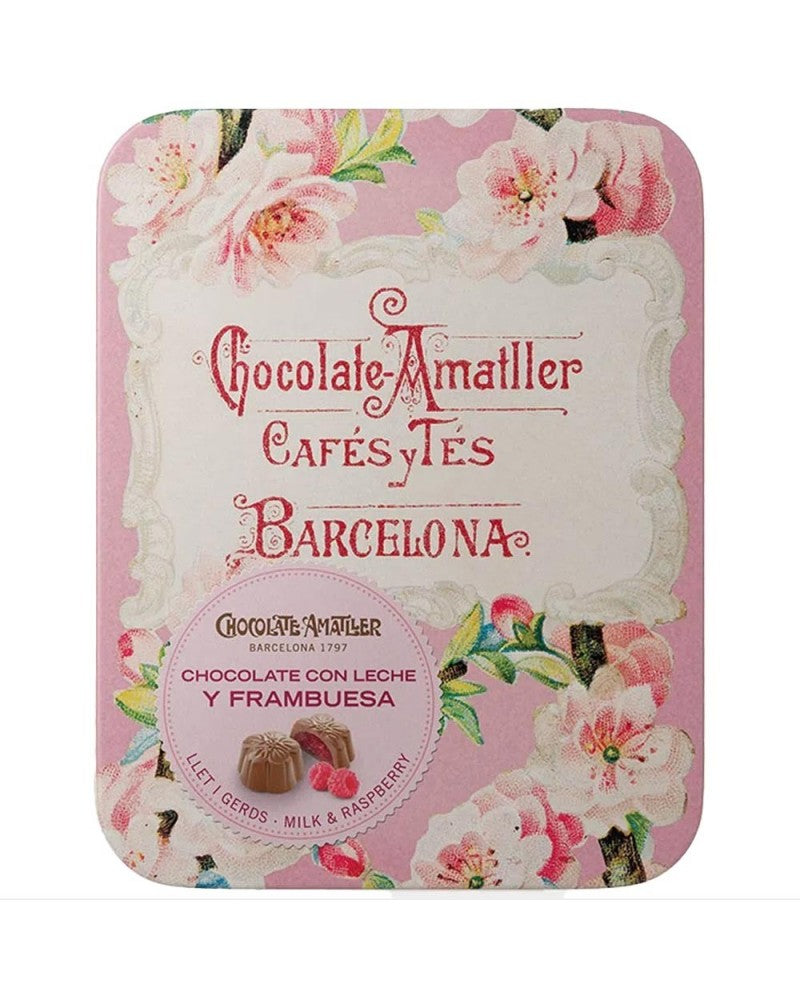 Amatller Bombones Flor Chocolate con leche y  Frambuesa 72gr.