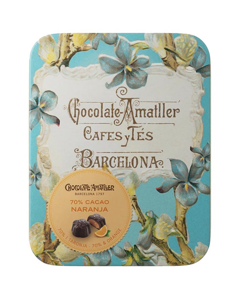 Amatller Bombones Flores Cacao 70% y Naranja 72gr.