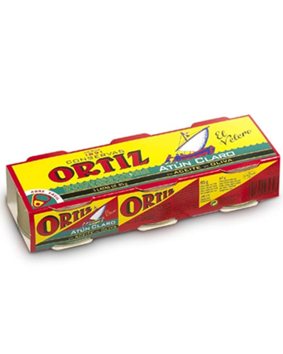 Atún Claro En Aceite De Oliva Ortiz pack De 3