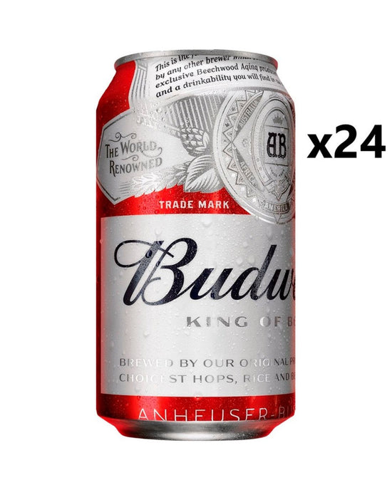 Budweiser lata 33CL Caja 24 uds