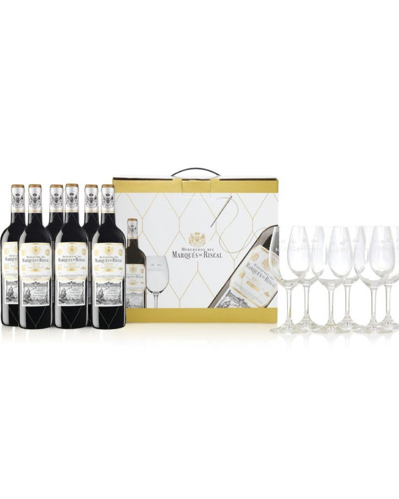 Caja 6 Riscal Reserva 2019 + 6 Copas