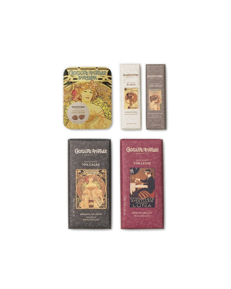 Cesta Chocolate Amatller Colección Carteles  266gr.