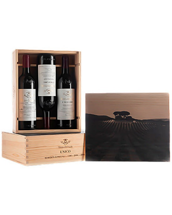 Estuche Coleccionista Vega Sicilia Reserva Unico (1996, 2004, 2009) 3 Botellas