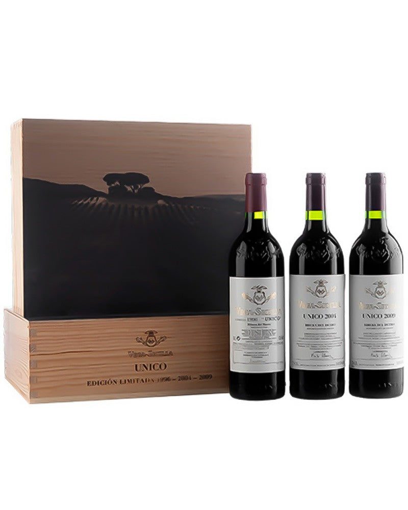 Estuche Coleccionista Vega Sicilia Reserva Unico (1996, 2004, 2009) 3 Botellas