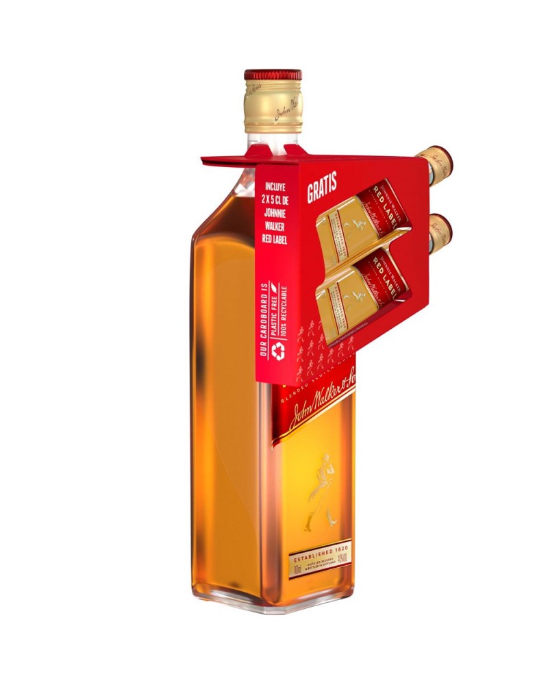 Johnnie Walker Red Label + 2 Miniaturas gratis