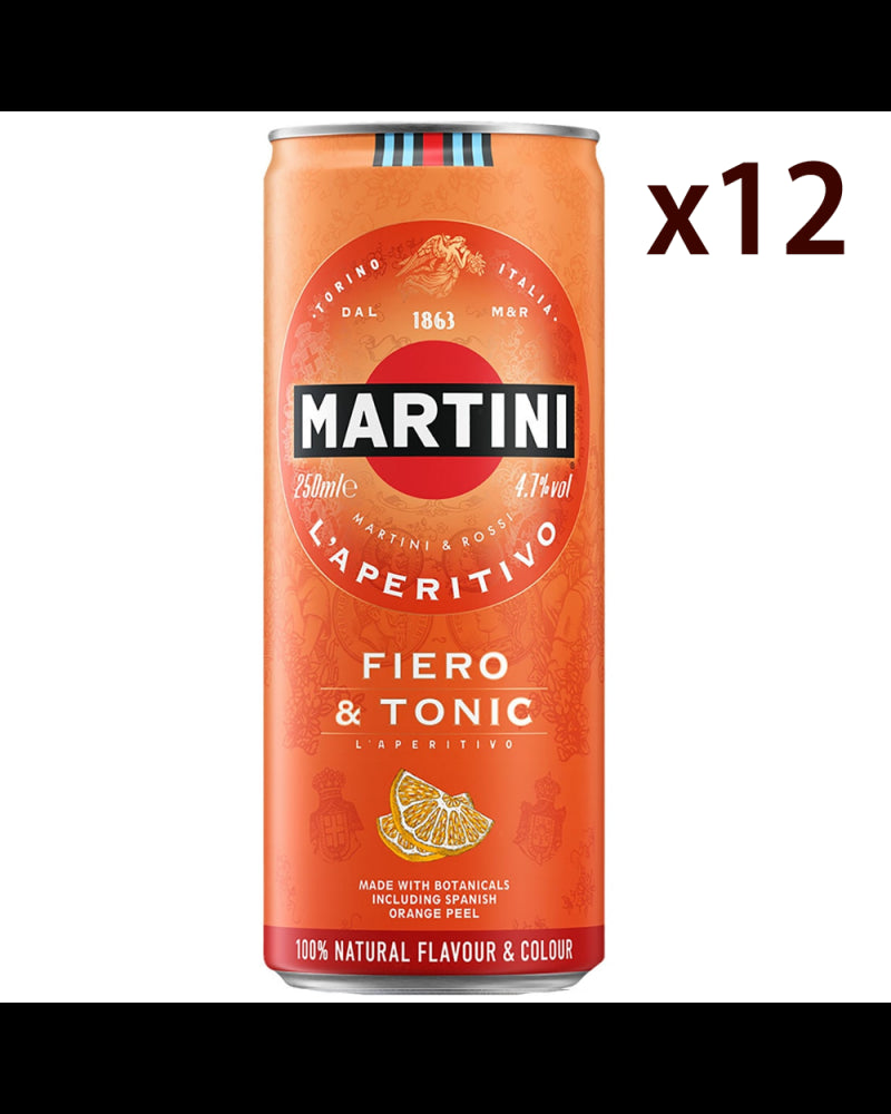 Martini Fiero & Tonic Cocktail 250ml - Caja 12