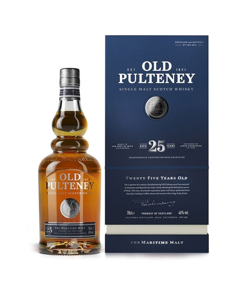 Old Pulteney 25 Single Malt Whisky 70cl.