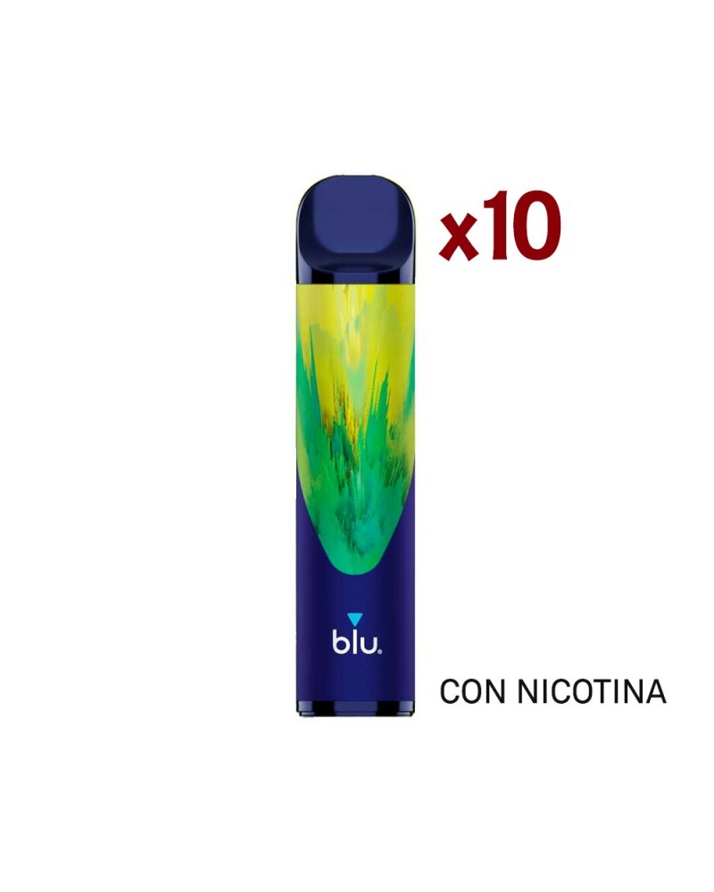 Pack 10 Blu Bar Vaper Desechable - Kiwi Passion Con Nicotina 600 Caladas