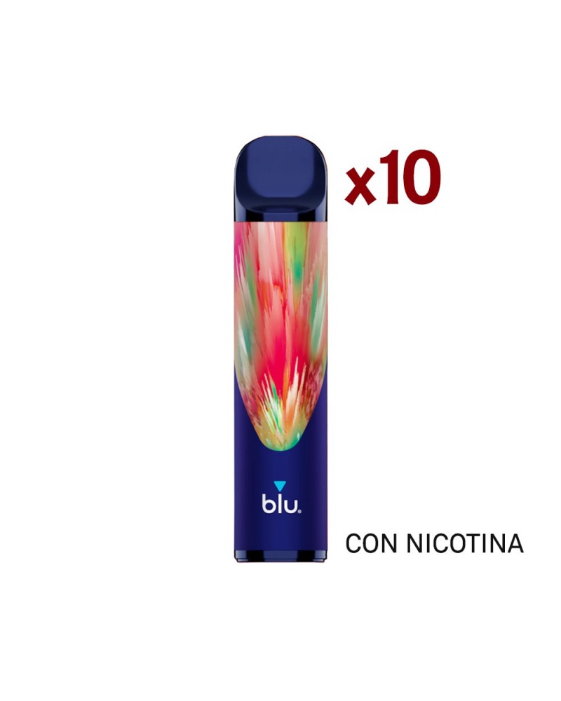 Pack 10 Blu Bar Vaper Desechable - Sandía Ice Con Nicotina 600 Caladas