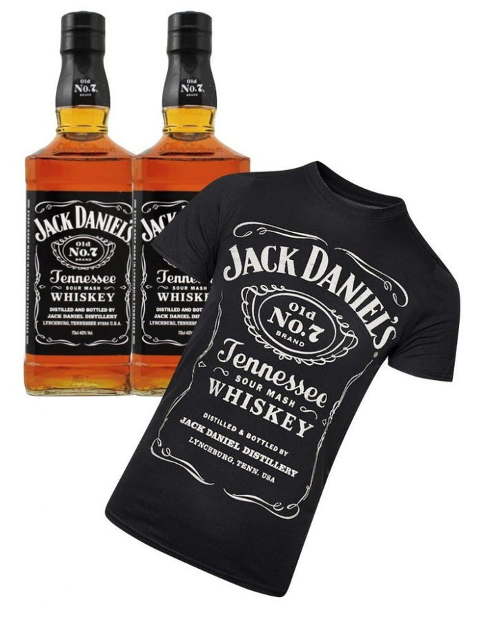 Pack 2 Botellas Jack Daniel´s 70cl. + Camiseta Jack Daniel´s