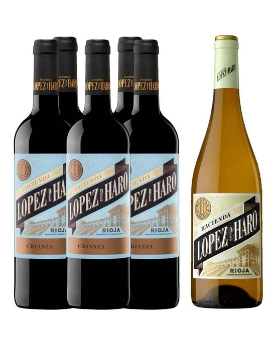 Pack 5 López de Haro Crianza + Regalo 1 López de Haro Blanco