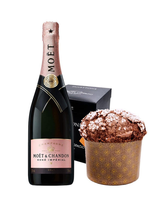 Pack Moet & Chandon Rosé  + Panettone Juanfran Chocolate y Naranja 550gr.