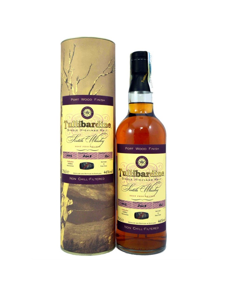 Whisky Tullibardine 1993 Port Wood Finish + Estuche